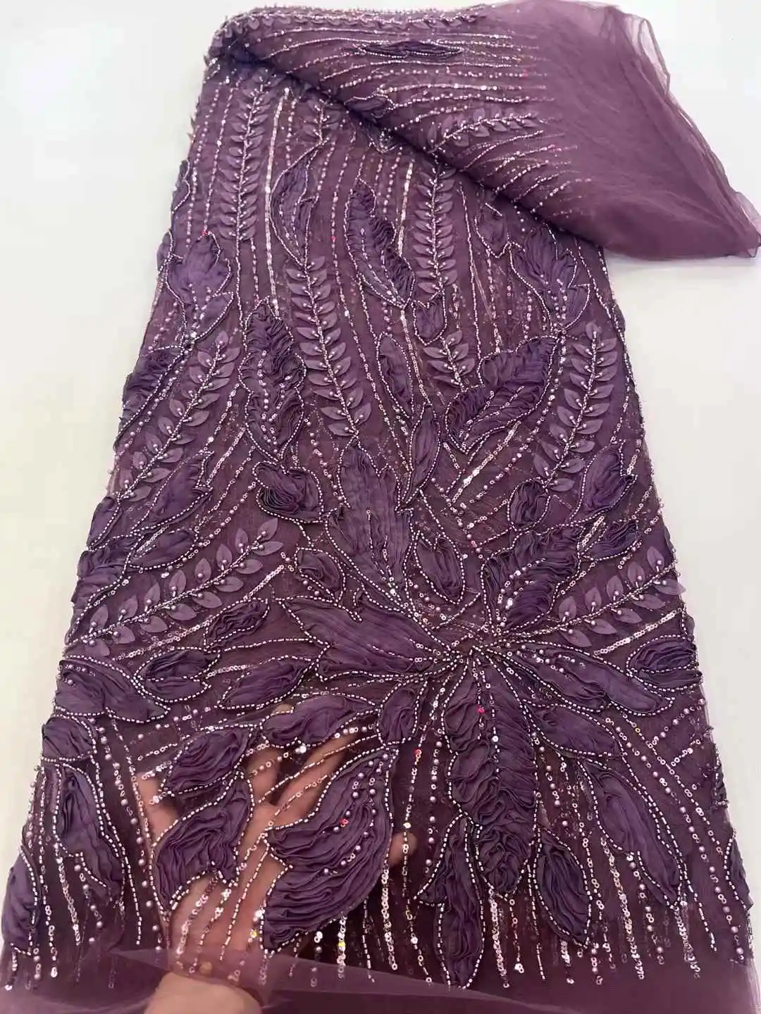 2025 جديد الأبيض جودة عالية الأفريقي أقمشة الدانتيل الفرنسية صافي التطريز الترتر مطرز تول أقمشة الدانتيل لفساتين الزفاف