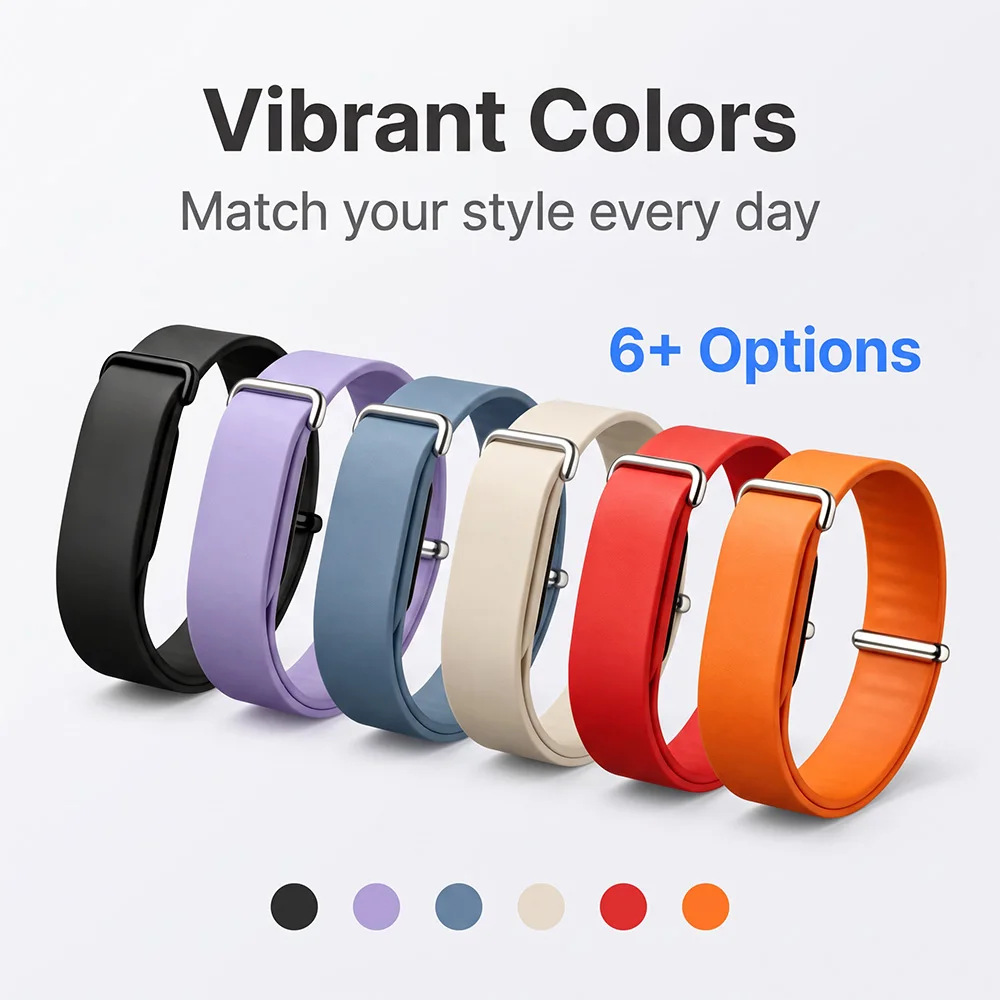 Soft Silicone Wristband For Google Fitbit Air,Adjustable Replacement Strap,Skin‑Friendly Sweatproof Band Multiple Color Options