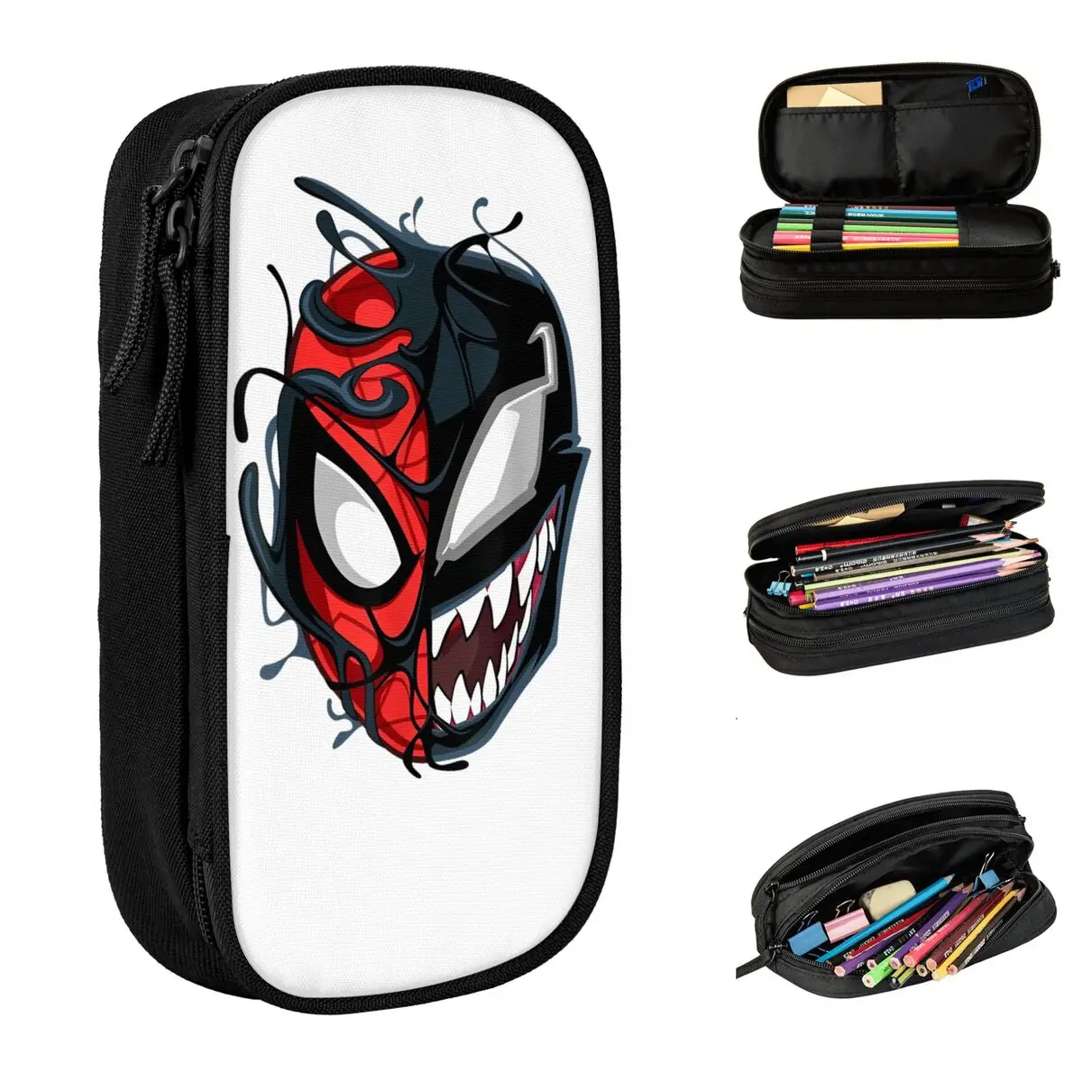 Spider-Man Maximum Venom Big Face Pencil Case Pencilcases Pen Holder for Boys Big Capacity Bag Students School Gift Stationery