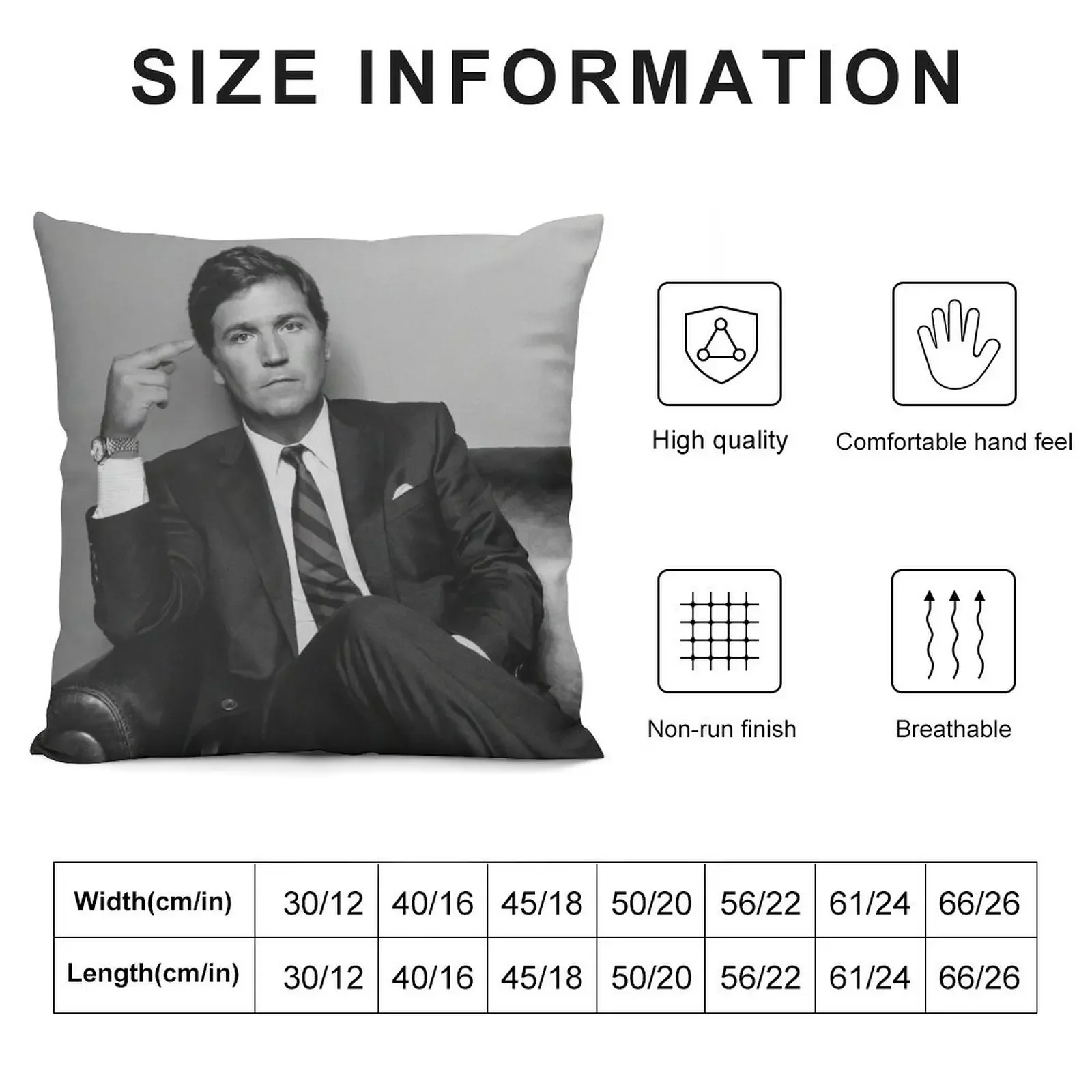 Tucker Carlson Middle Finger Throw Pillow pillowcases for sofa cushions Cushions Home Decor pillow