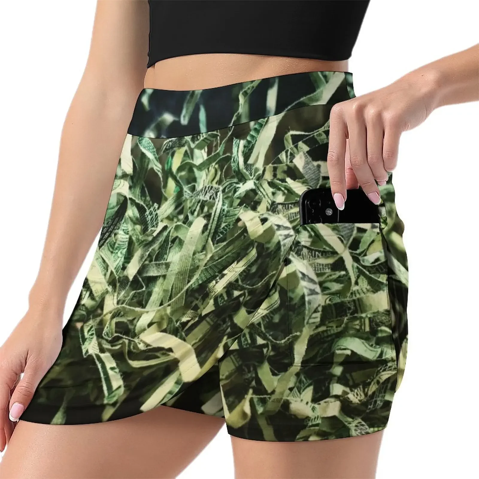 Shredded Money Tree Branch - Dow Money Trees Mini Skirt skirts for women 2024 women's stylish skirts new in dresses