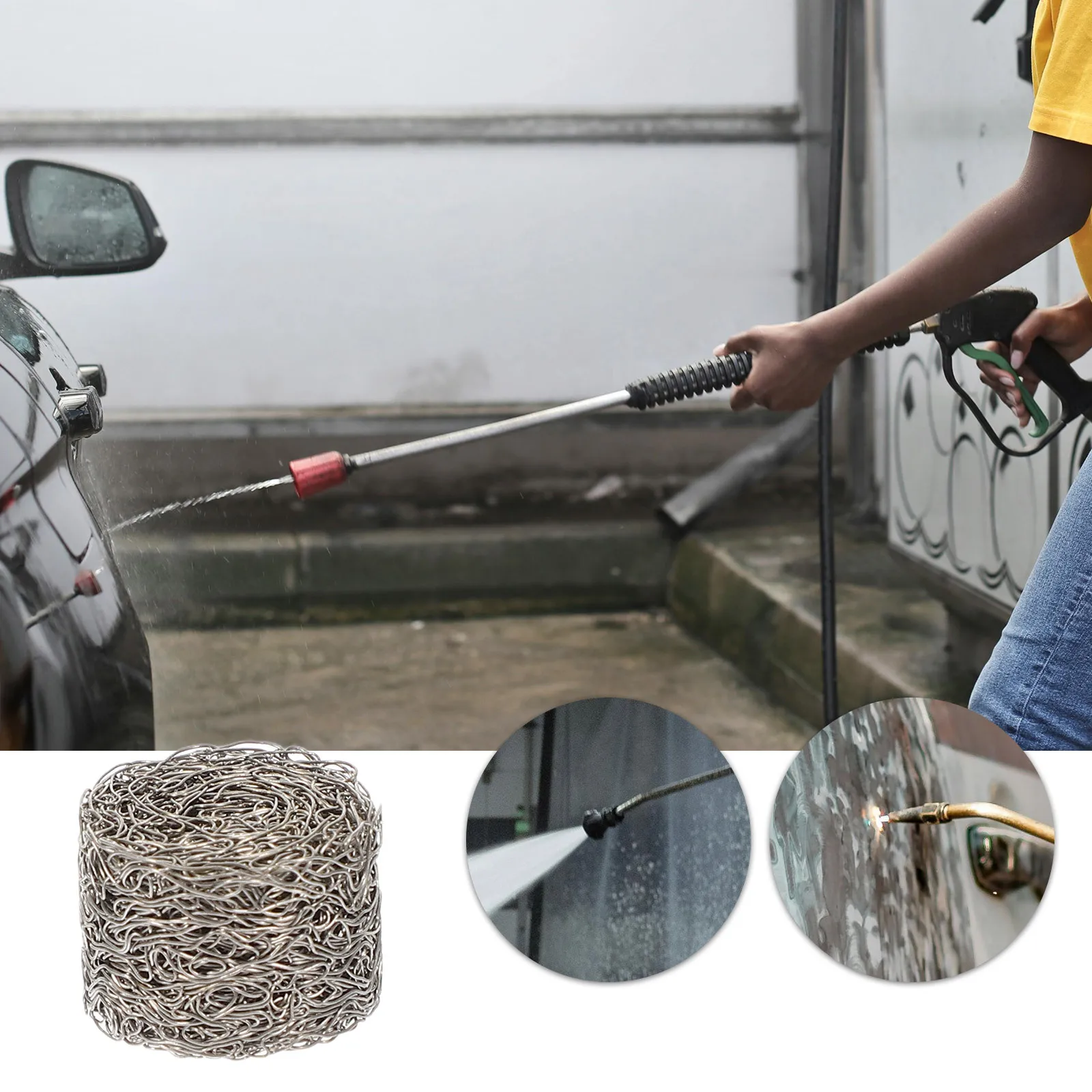 10 Peças de Filtro de Espuma de Aço Inoxidável para Substituição, Gerador de Bolhas de Alta Pressão para Máquinas de Lavagem de Carros, Bicos e Filtros