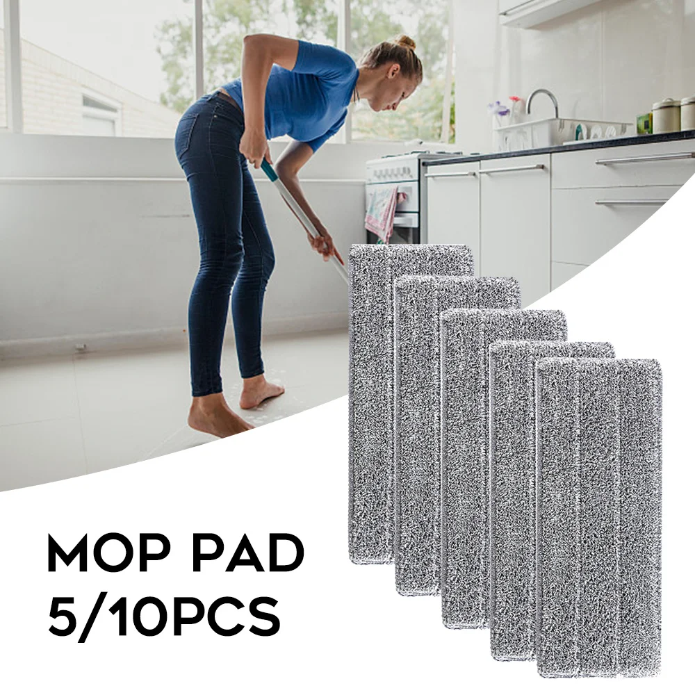 5/10pcs Mop Cloth Replace Mop Head Microfiber Replacement Head Floor Cleaning Cloth Pads Flat Washable Mop Cloth Cleaning Tools