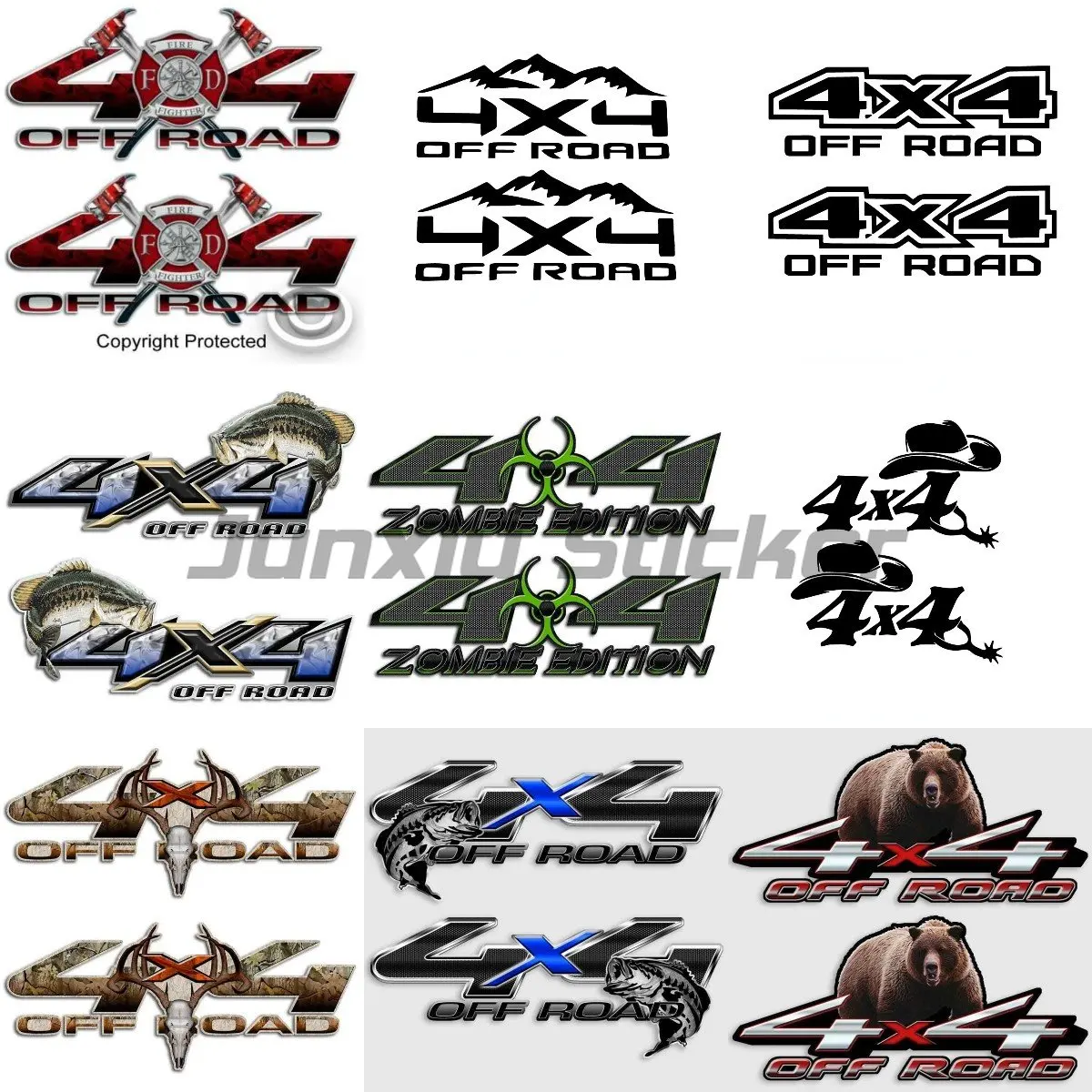 

4x4 modeling vinyl sticker used for motorcycle kayak car decoration decal Laptop Stickers the Office Accessories for Desk Decals