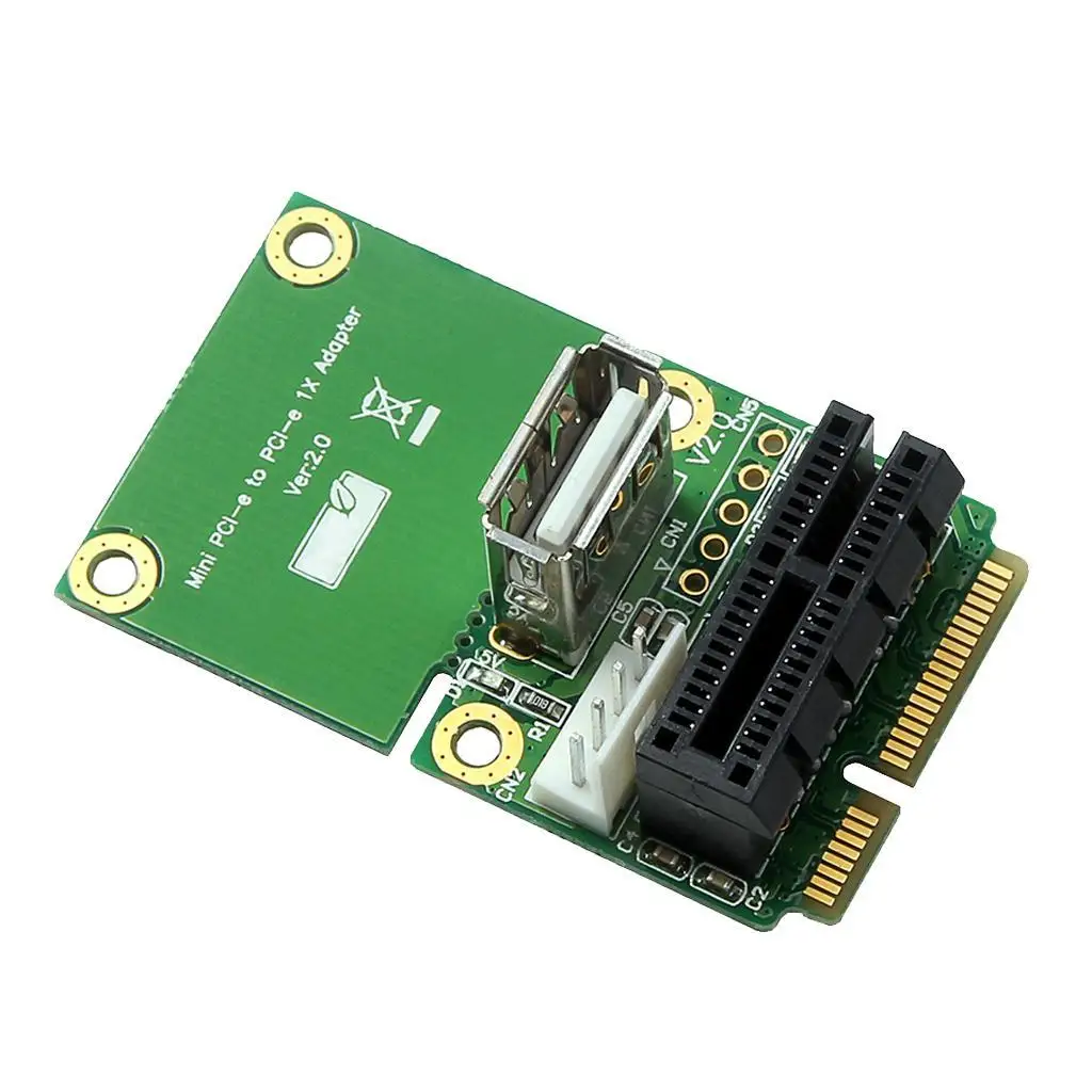 

PCI Express X1 to Mini PCIe Adapter Card Converter Support USB Device