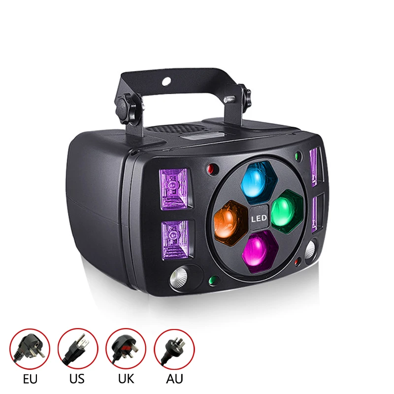 Stage Effect Spot Light 50W RGBW Strobe Light DMX512 Master‑Slave Auto Sound Activated for Performance Party Christmas Halloween
