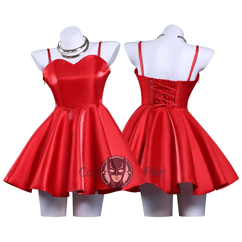 New Panty Stocking with Garterbelt Panty Anarchy Cosplay Costumes Red Dress Earring Anime Costume Halloween Party Women Girls