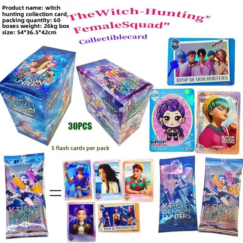

K-POP Demon Hunters Collection Card, LOMO Flash Cards, Blind Box for Anime Fans, Stickers, Postcard,