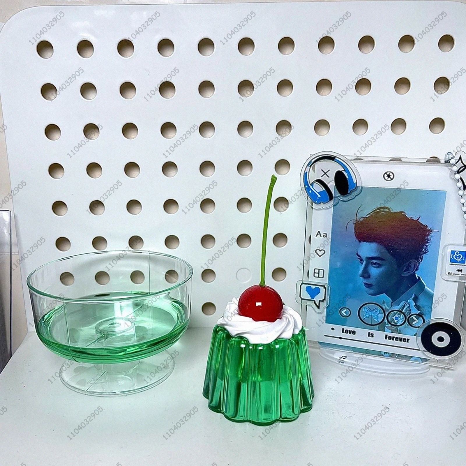 Modelo de taza de Soda verde, artesanía hecha a mano, helado de Soda, taza de cristal artesanal, adornos de escritorio, regalo de decoración para habitación de niñas