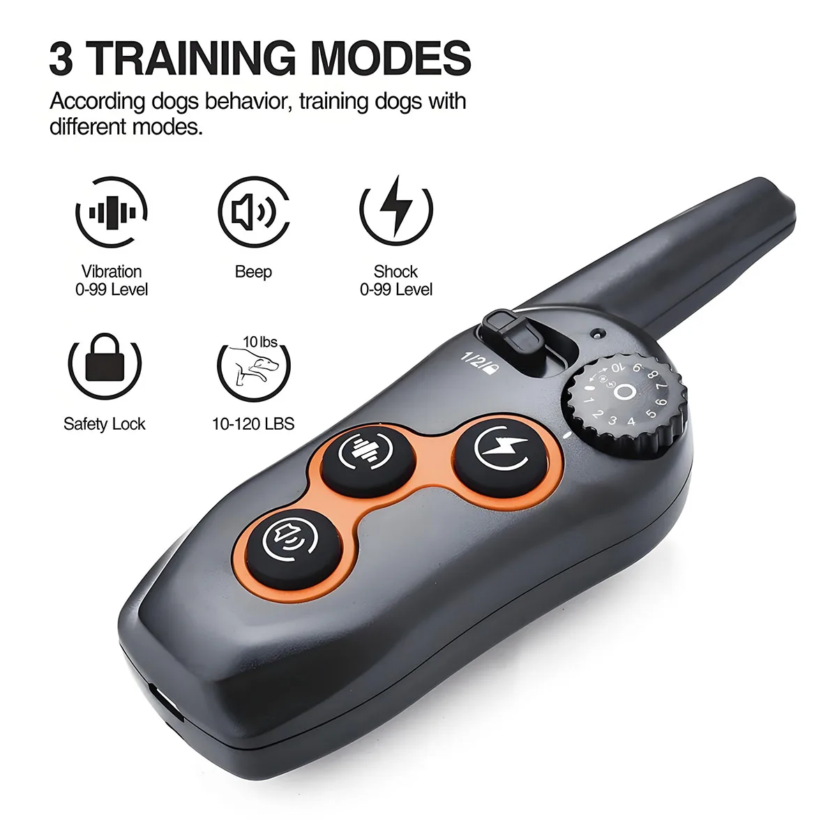 

Dog Training Collar with Remote, Dog Collar for Small Medium Large Dogs IPX7 Waterproof E-Collar for All Breeds 3 Training Modes