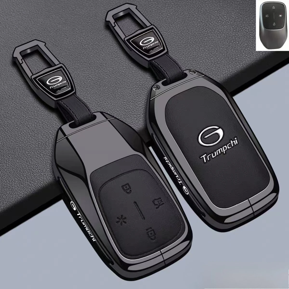 Zinc Alloy Car Key Case Cover Shell Protector Fob Holder for GAC Trumpchi Xiangwang M8 PHEV 2026，keychain Accessories