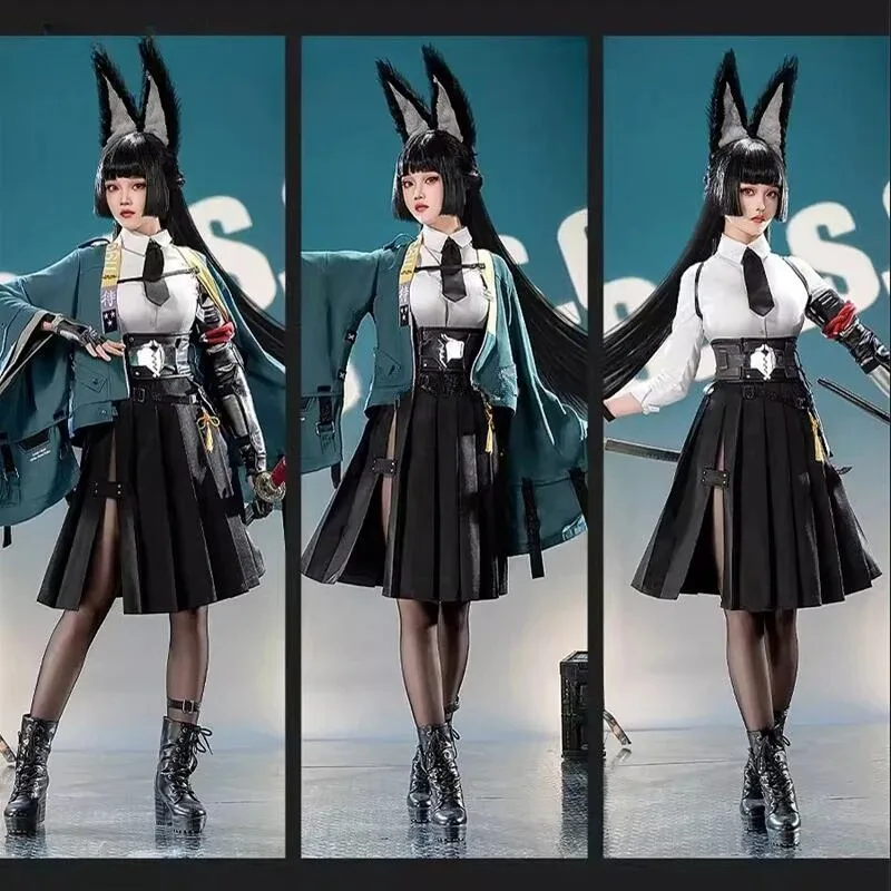 لعبة Zenless Zone Zero Hoshimi Miyabi أزياء تنكرية زي قتالي ملحقات شعر مستعار مجموعة كاملة ملابس لعب الأدوار والحفلات