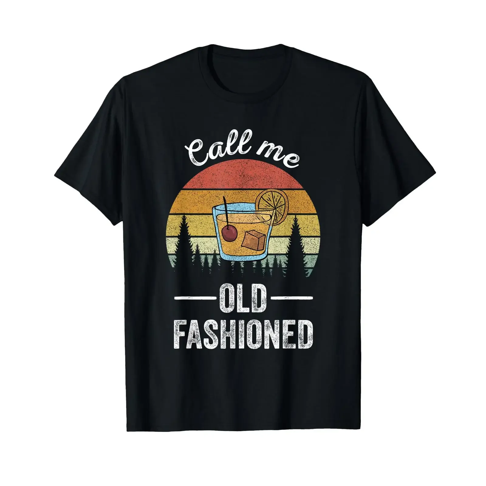 Sponsored Ad Retro Call Me Old Fashioned Whiskey Wisconsin Funny Vintage T Shirt vintage Washed graphic Casual Comfortable