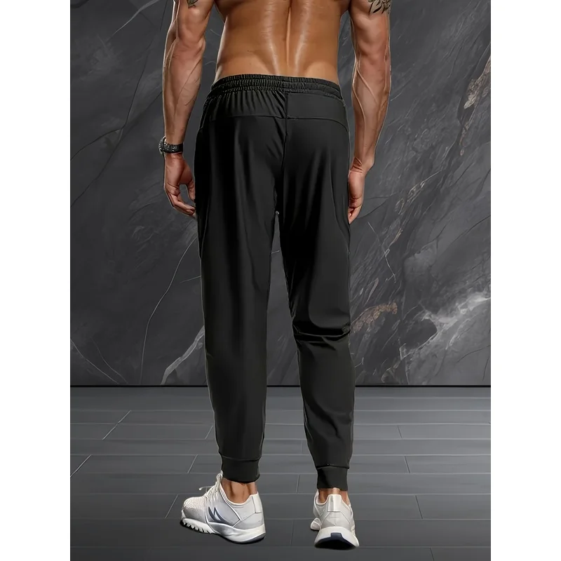 Sports Pants Man Men's Stretch Sweatpants 3-Piece Set With Zipper Pockets Football Sweat Fishing Gym Jogging Suit Gift Baggy New