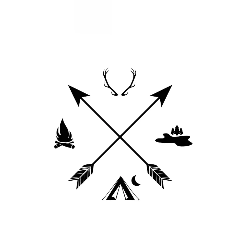 

Car Sticker Archery Hunting Decoration PVC Car Modeling Sticker Sports Silhouette Creative Waterproof Black/White,14cm*13cm