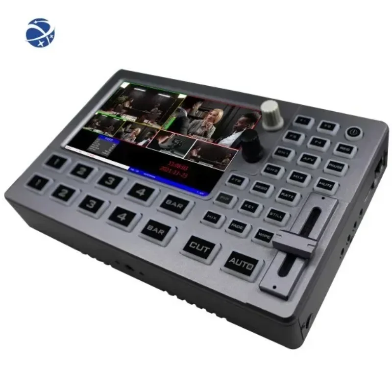 DeviceWell HDS8101 Layar 5" PIP 4-CH OBS Vmix Live Professional HD Broadcasting Switcher