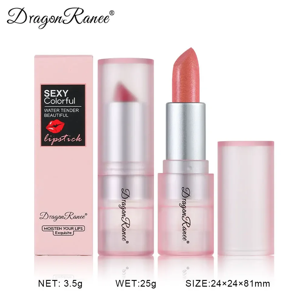 6 Color Shine Lipstick Pearl Glitter Luster Moisturizing Long Lasting Hold Makeup Non-Stick Easy To Apply Popular Lipstick 3.5g