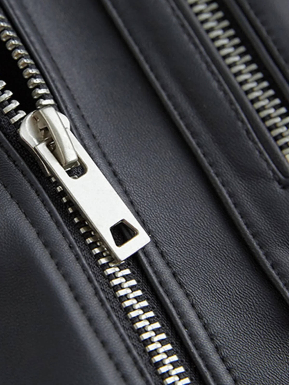 ネラッズーリ レディース ファッショナブル オーバーサイズ カジュアル PU レザー ジャケット 秋の新作 ロングスリーブ ジッパー襟 通勤用