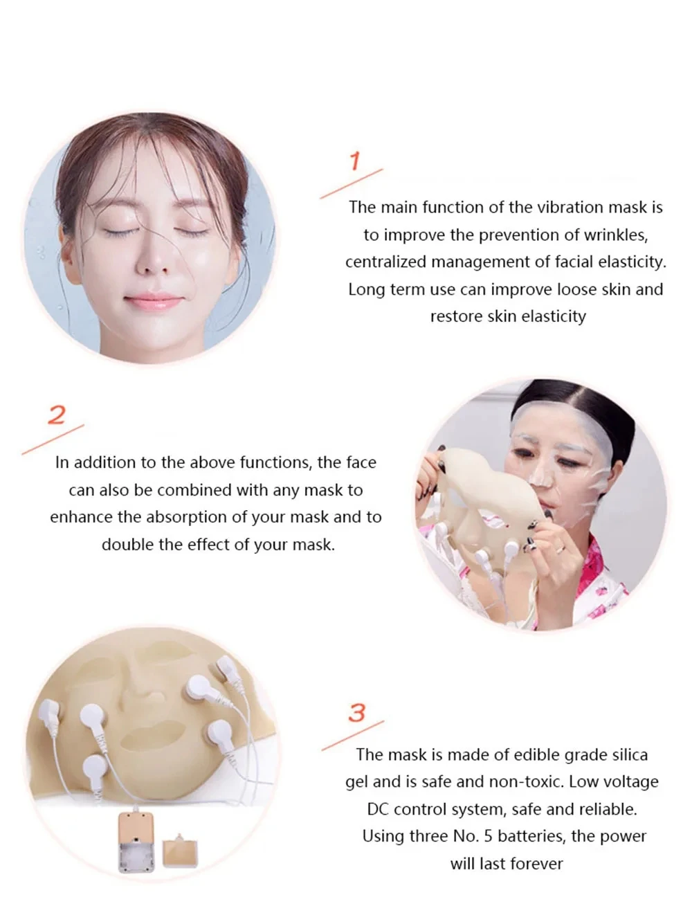 LED Mask Red Light Mask Skin Care Lift Devices Face Luminotherapy Massager LED Light Vibrating Wrinkle Remover Beauty Instrument