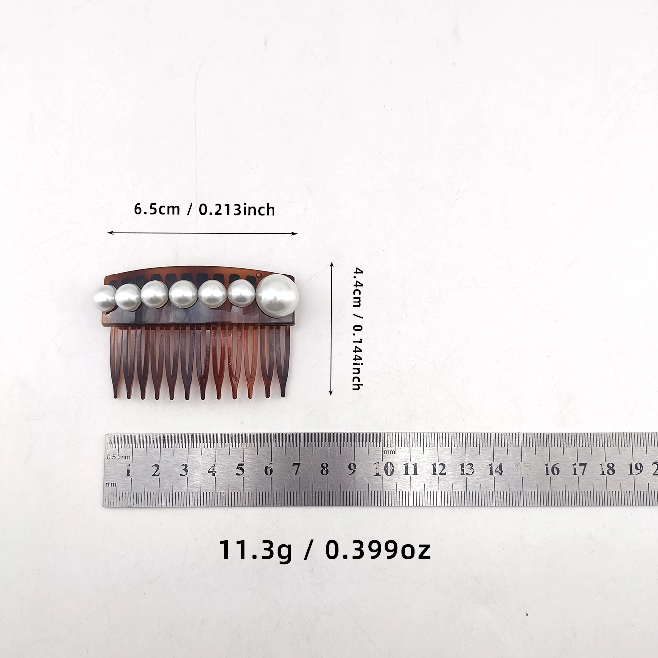12 Teeth Elegant Retro Hair Comb Hair Pins for Women Non Slip Round Imitation Pearl Hair Comb Daily Office Fashion Accessories view 6