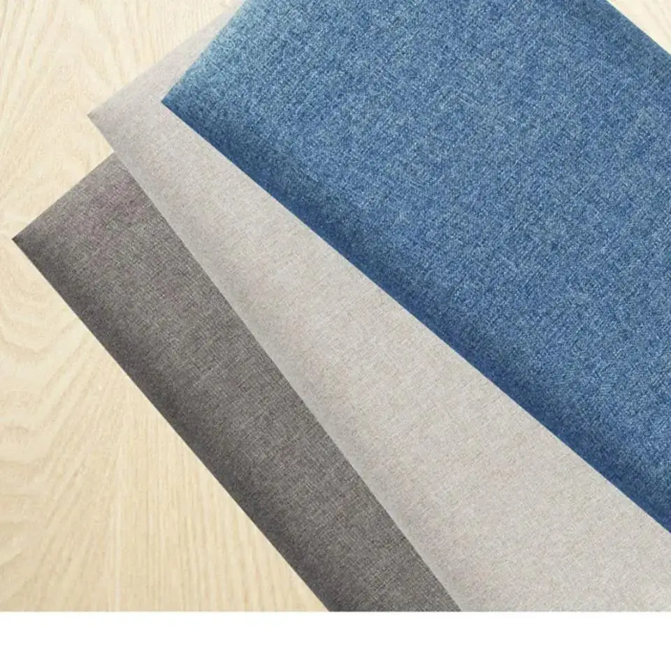 Linen 3D Wall Stickers Headboard Bed Soft Bag Kindergarten Anti-collision Soft Bag Surround Anti-collisionCabecero Cama
