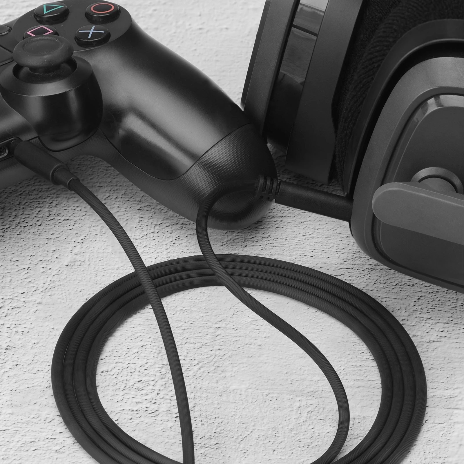 Geekria Audio Cable Compatible with Astro A40 tr, A40, A30, A10 Gen 2, A10 Gaming Headsets Cable, 3.5mm Aux Cable (6 ft/1.7 m)