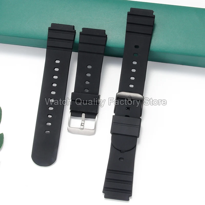 Для ​ ​ Luminox 7258 3001 0321 Сверхмощный силиконовый ремешок для часов 21 мм, черный тактический выпуклый интерфейс, пряжка из нержавеющей стали, дайвинг, туризм