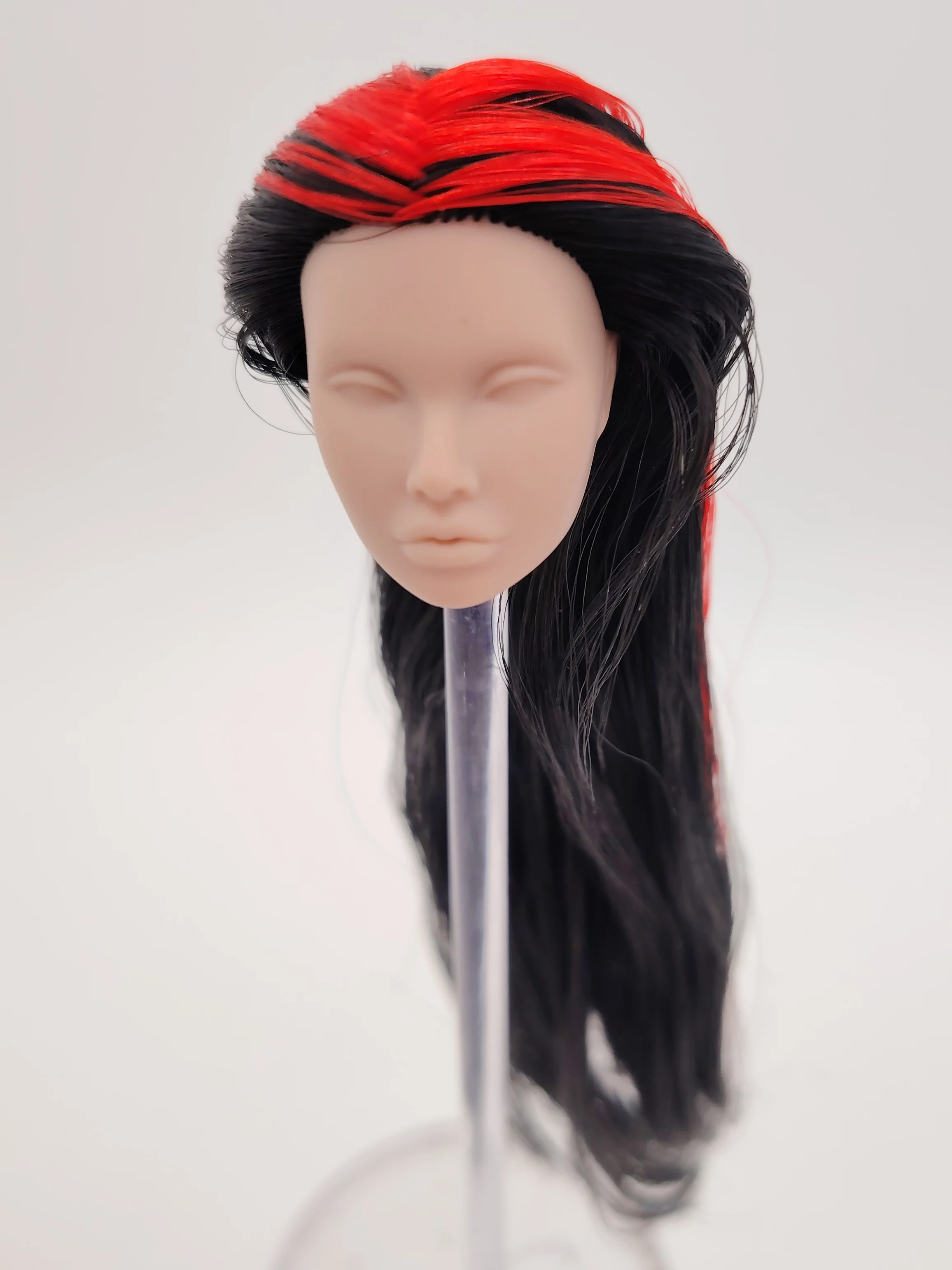 

Fashion royalty Poppy Parker Japan Skin Black Red Hair Rerooted Integrity 1/6 Scale Doll Head