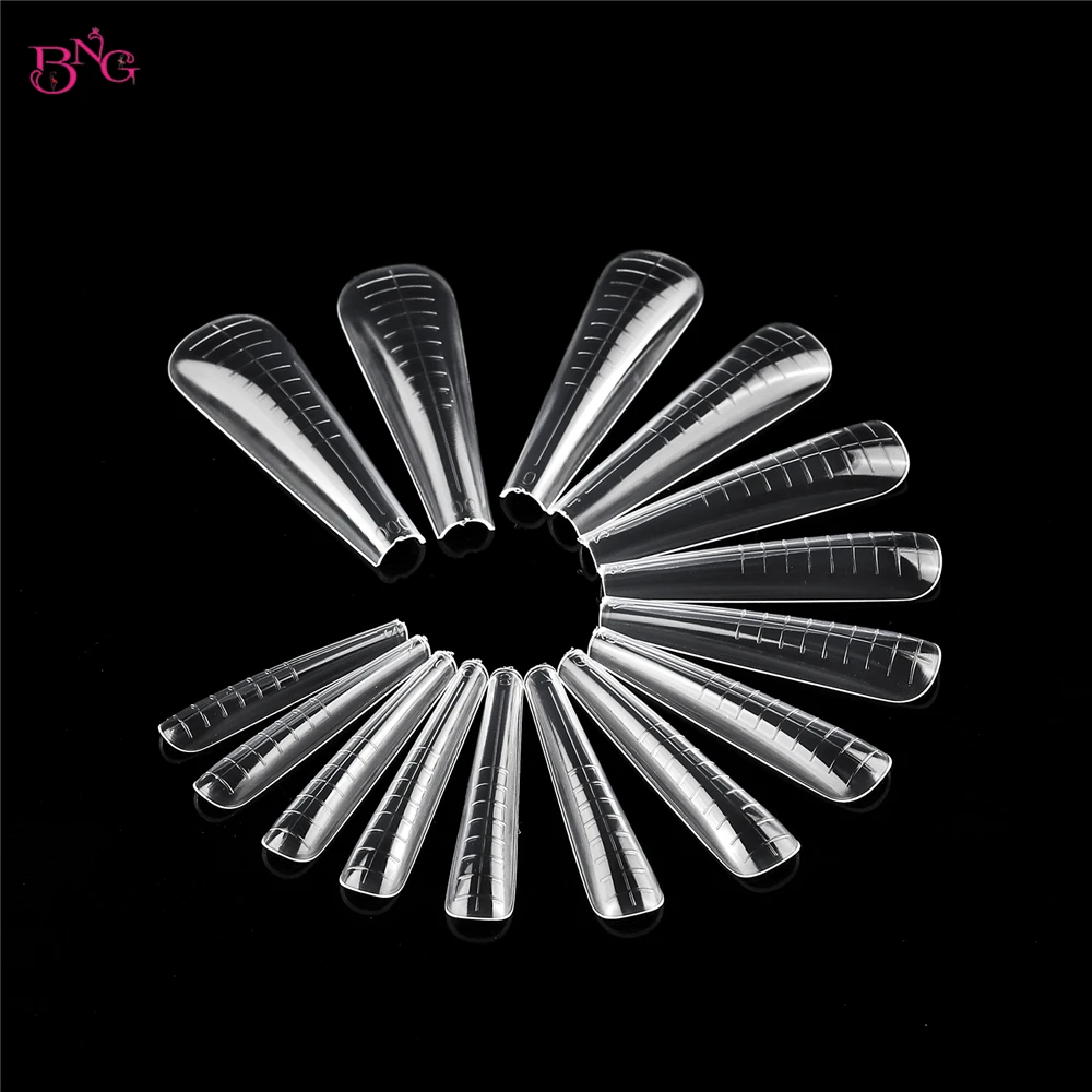 BNG UV 젤 용 네일 확장 양식 확대 빠른 빌딩 금형 듀얼 양식 손톱 상단 양식 매니큐어 도구 금형 150PCS