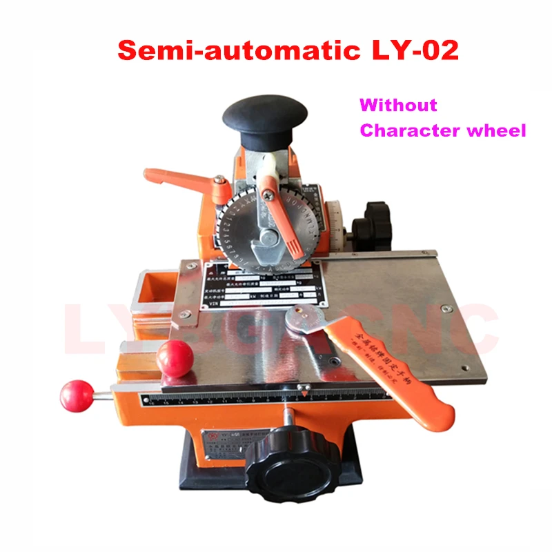 Semi-automatic manual nameplate marking machine metal aluminum labeling coding numbers letters label printer machine