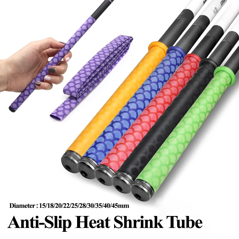 

Anti Slip Heat Shrink Tube Dia15~45mm Fishing Rod Wrap Anti Skid Bicycle Handle Insulation Protect Racket Grip Waterproof Cover