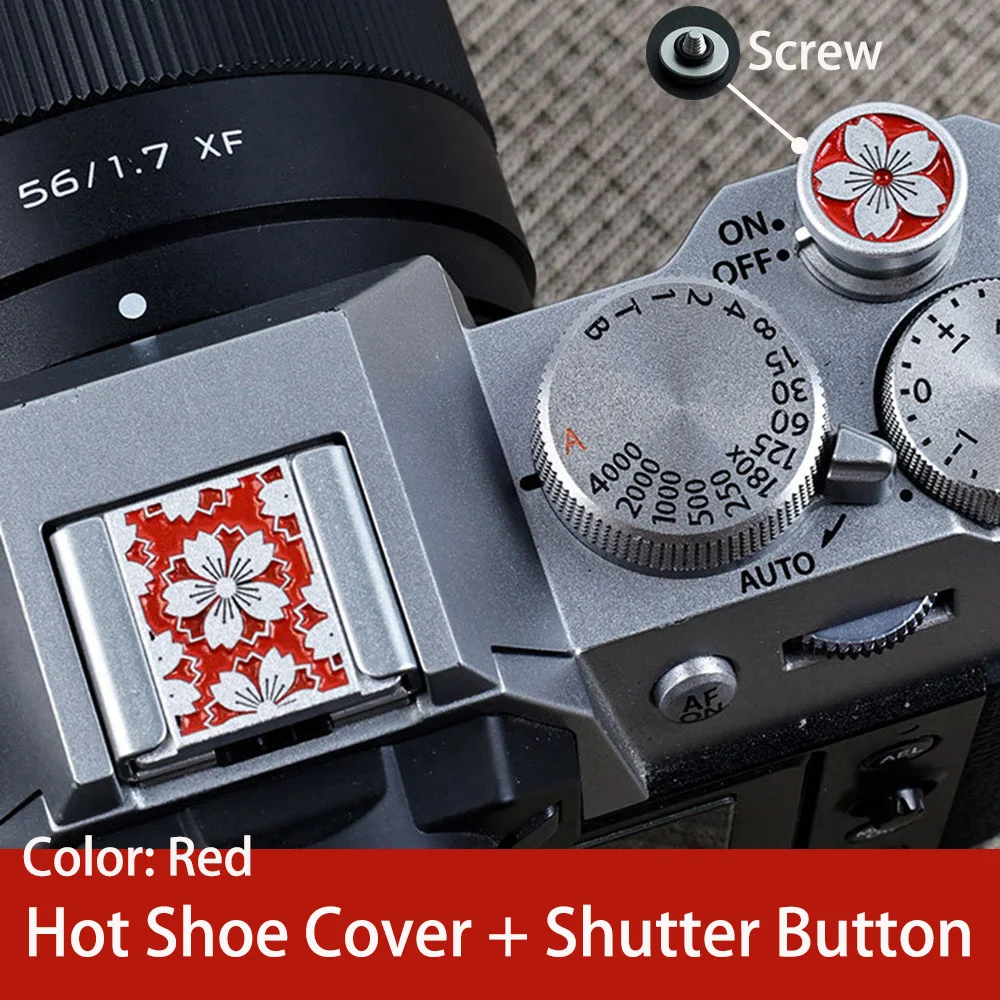 Cubierta de zapata para cámara de Metal, tapa protectora del botón de liberación del obturador para Nikon Fuji XT5 XT50 XS20 XT4 XT30 Panasonic, accesorios