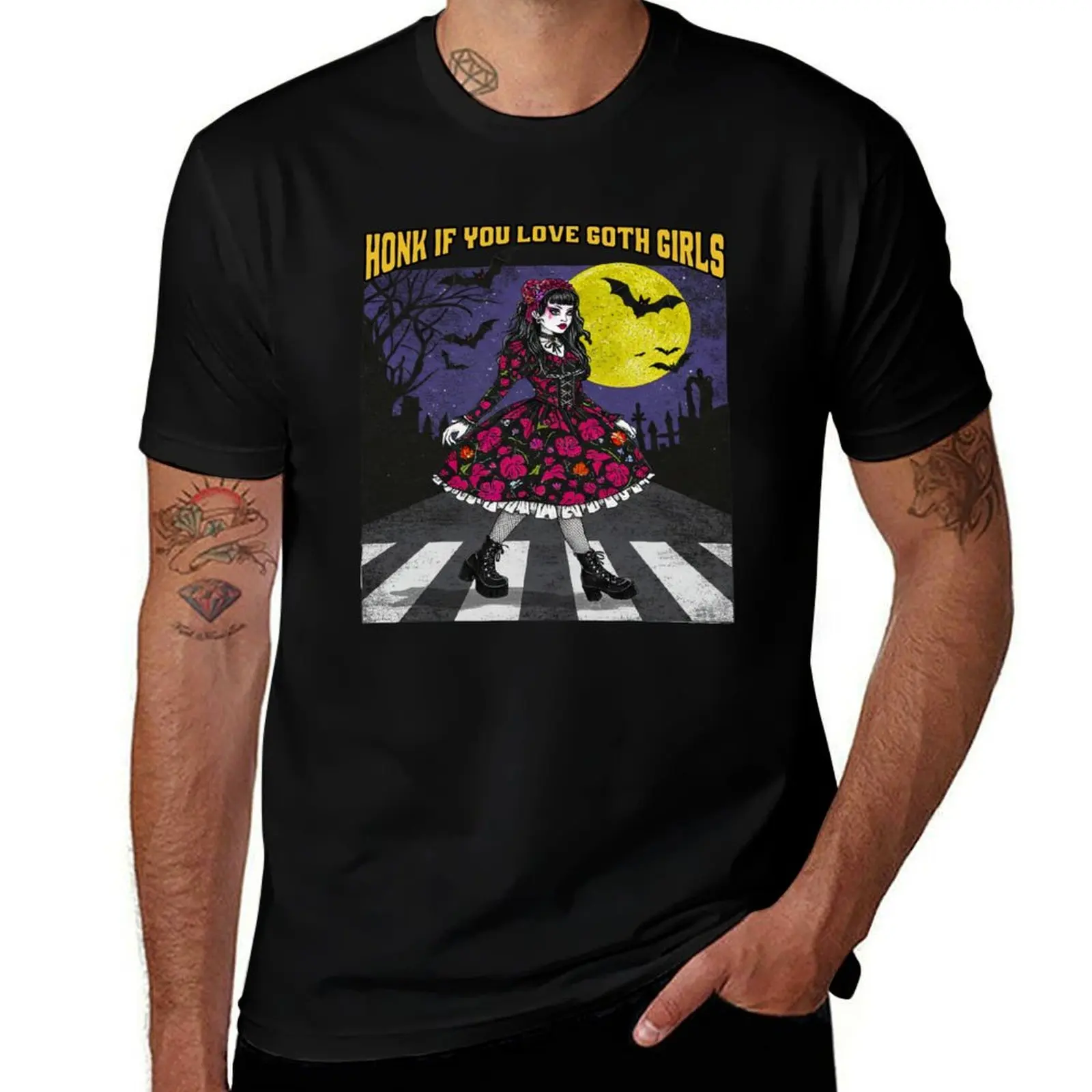

Футболка Honk if You Love Goth для девочек, белая футболка для мальчиков, дешевые вещи, уличная одежда, футболки большого размера, мужская одежда