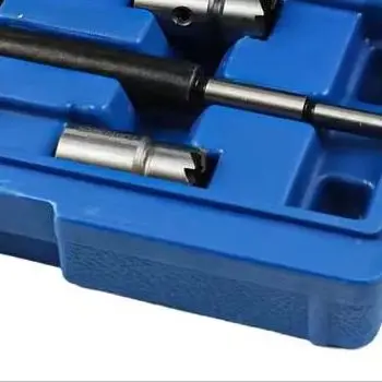 Diesel Injector Seat Cutter Tool Kit 5PCS with Carbon Cutting Cleaner and Various Cutter Sizes for Diesel Engine for service