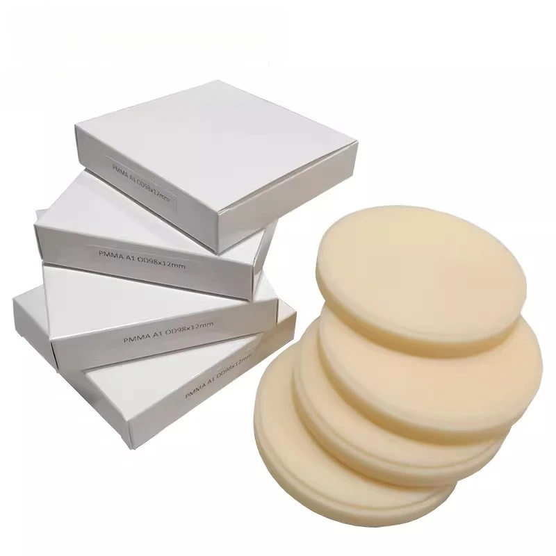 

Dental Denture Special CAD/CAM Resin Disc PMMA98 Series Dental Disc A0/1/2/3 Pink Double Color Transparent Orthodontics Material