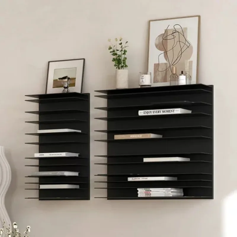 wall-mounted invisible bookshelf wall-mounted magazine rack medieval storage