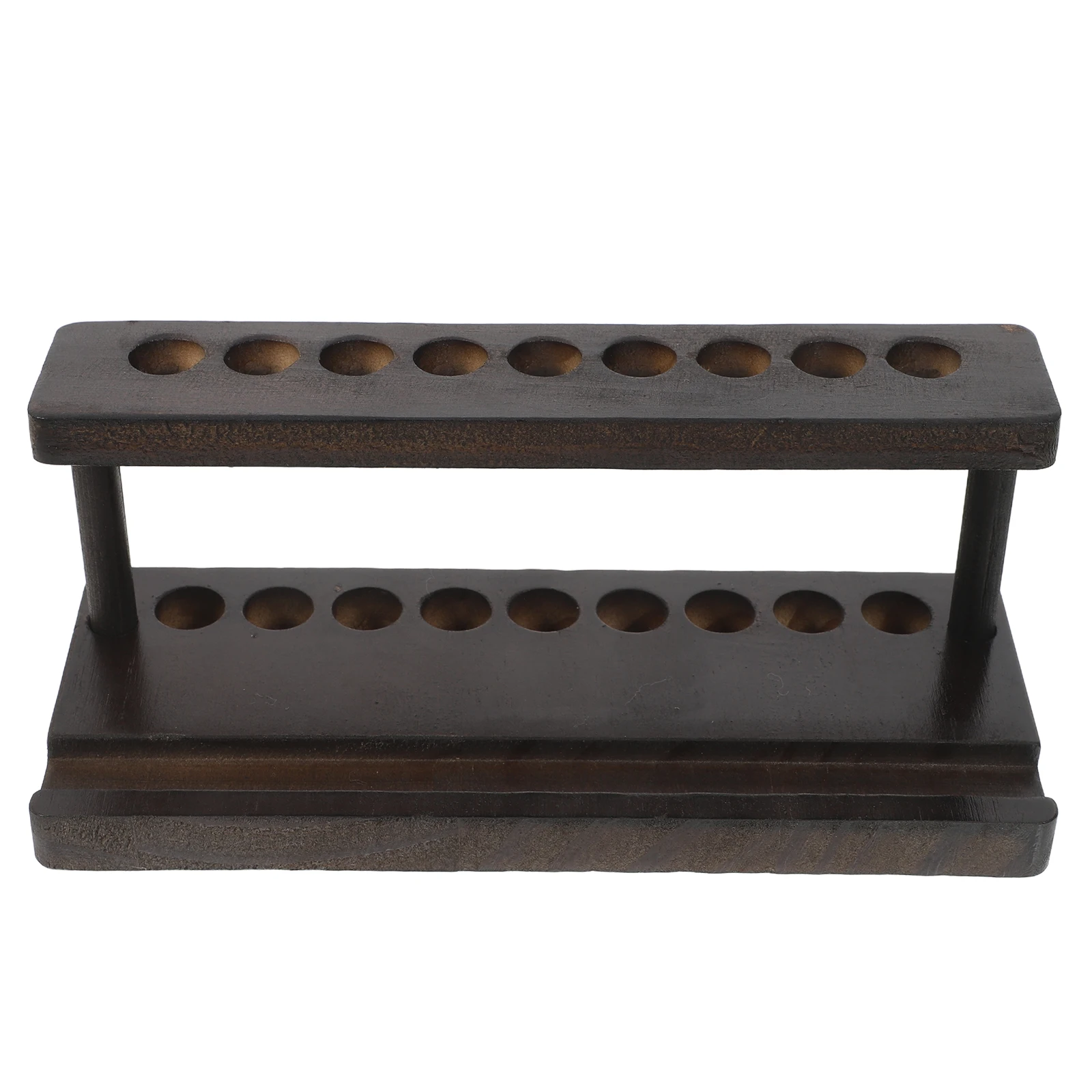 Wooden Pen Holder Desk Organizer Phone Stand Solid Wood Pencil Cup Storage Display Multifunctional Large Capacity Retro Style