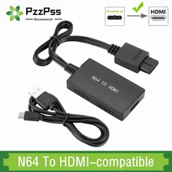 PzzPss N64 To HDMI-compatible Video Converter High Definition Link Cable For Nintend N64 / SNES Plug And Play HD 1080P Adapter