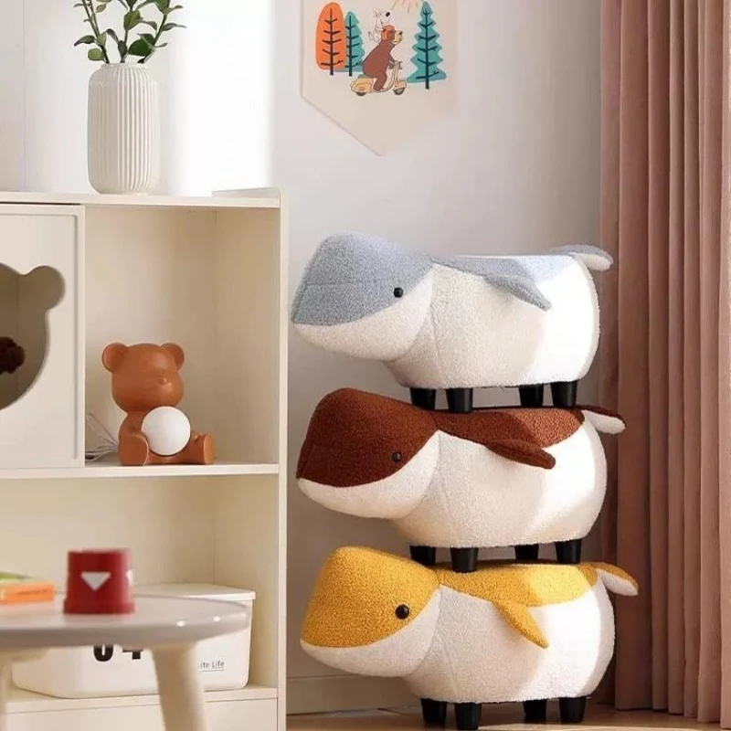 cartoon animal stool movable wheeled portable low stool household multifunctional muebles para habitación living room furniture