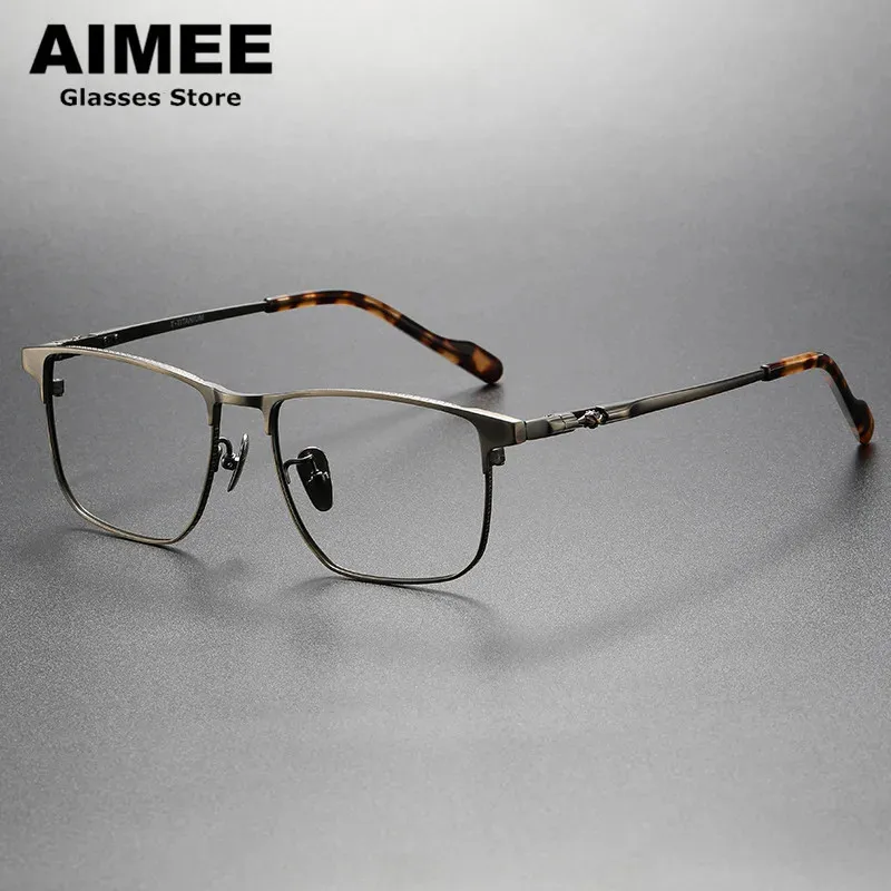 

Japanese Designer Titanium Glasses Frame Men Acetate Square Prescription Eyeglasses Women Myopia Eyewear Blue Light GAFAS