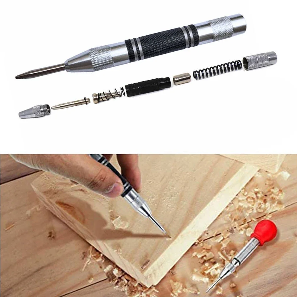 Professional Grade Spring Loaded Marker | Automatic Center Punch For Making Indentations In Metal Wood And Plastic