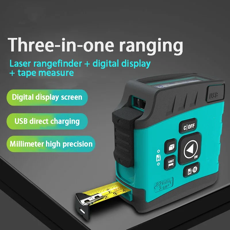 Digital display laser tape measure Bluetooth rangefinder electronic ruler high precision infrared rangefinder measuring tape 5m