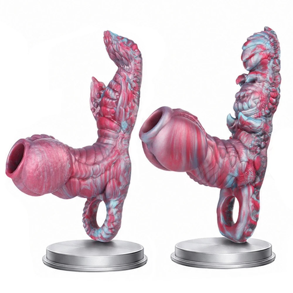 NNSX Big Dog Knot Penis Sleeve Silicone Male Dick Girth Enlarger Dildo Sheath Vagina Stimulation Sex Toy for Couples Pleasure