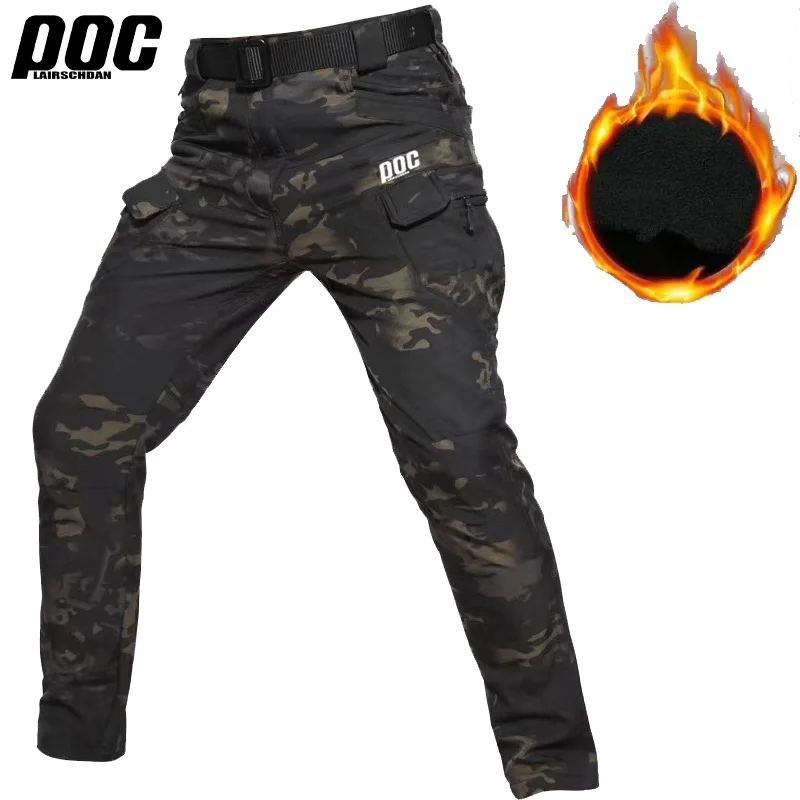 LairschDan POC Men's Tactical Cargo Pants Casual Trouser Waterproof Multi-Pockets Outdoor Wear-resistant Camping Hiking Training