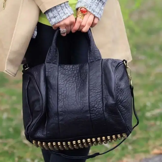 

Новая модная женская сумка-тоут с верхней ручкой, роскошная дизайнерская сумка Boston с заклепками, элегантные женские сумки на плечо