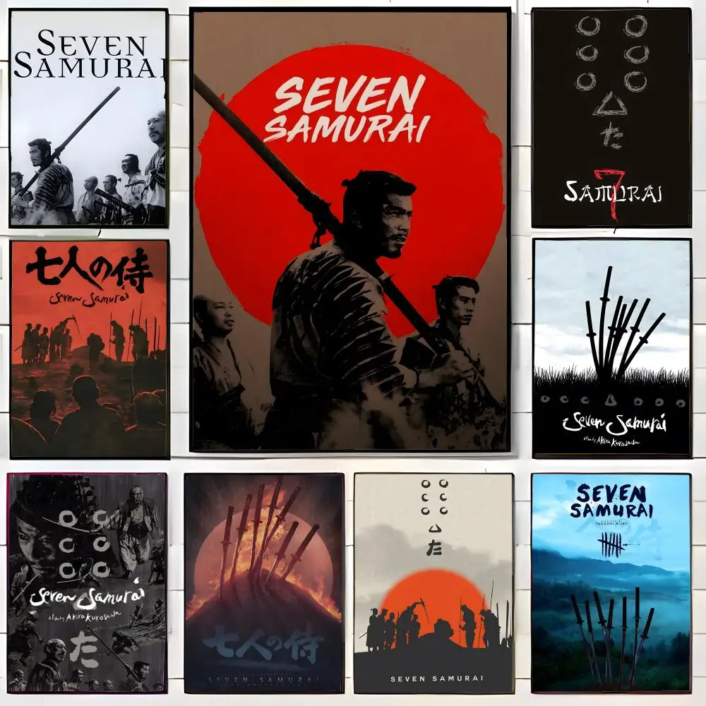 samurai classic film S-Seven Samurai Poster Wall Art Print Decorative Mural Home Decor Gift Unframed