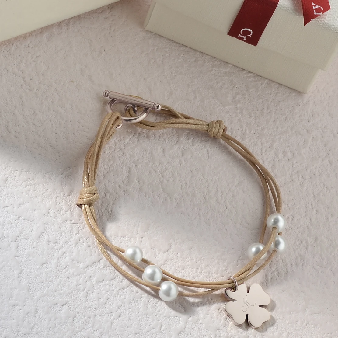 سوار شخصي عصري وبسيط بأربع أوراق البرسيم، وإكسسوارات الأزياء النسائية والمجوهرات #2