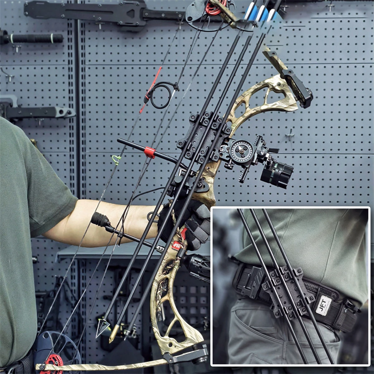 

Tactical Archery Short Quiver Multi-Purpose Quick Draw Hunting Quiver Portable Waist-Mounted Compound Bow Equipment Accessories