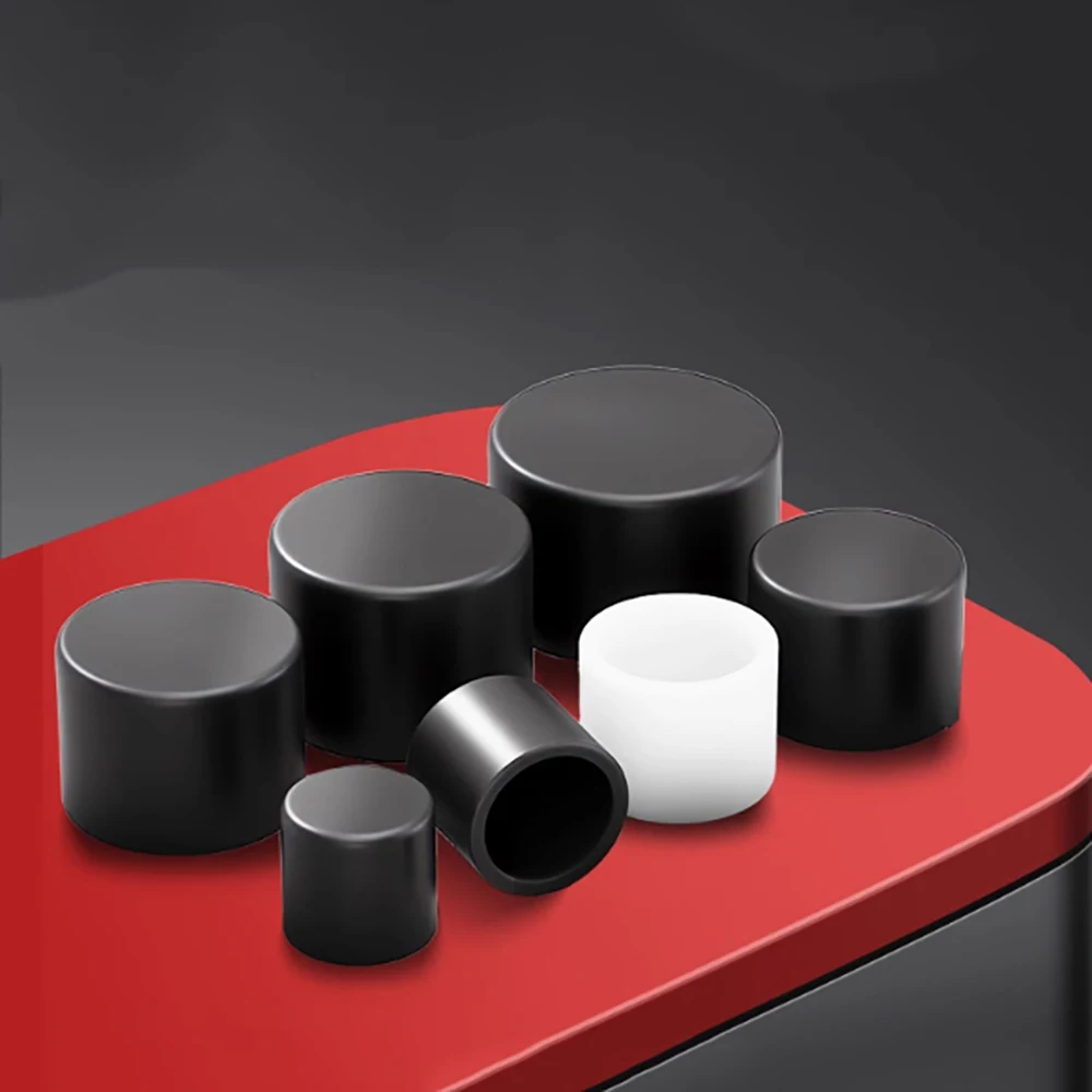 

10/20Pcs PVC Black Furniture Table Foot Tip Chairs Legs Pad Protector Cover Round Caps Pipe Plug Lid Tube Hole Protection Cap