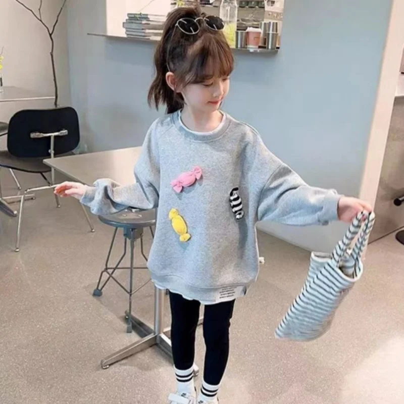 

Girls Hoodies Sweatshirts Cotton Tops Overcoat Outwear 2024 Beauty Spring Autumn Windproof Kids Christmas Gift Children's Clothi